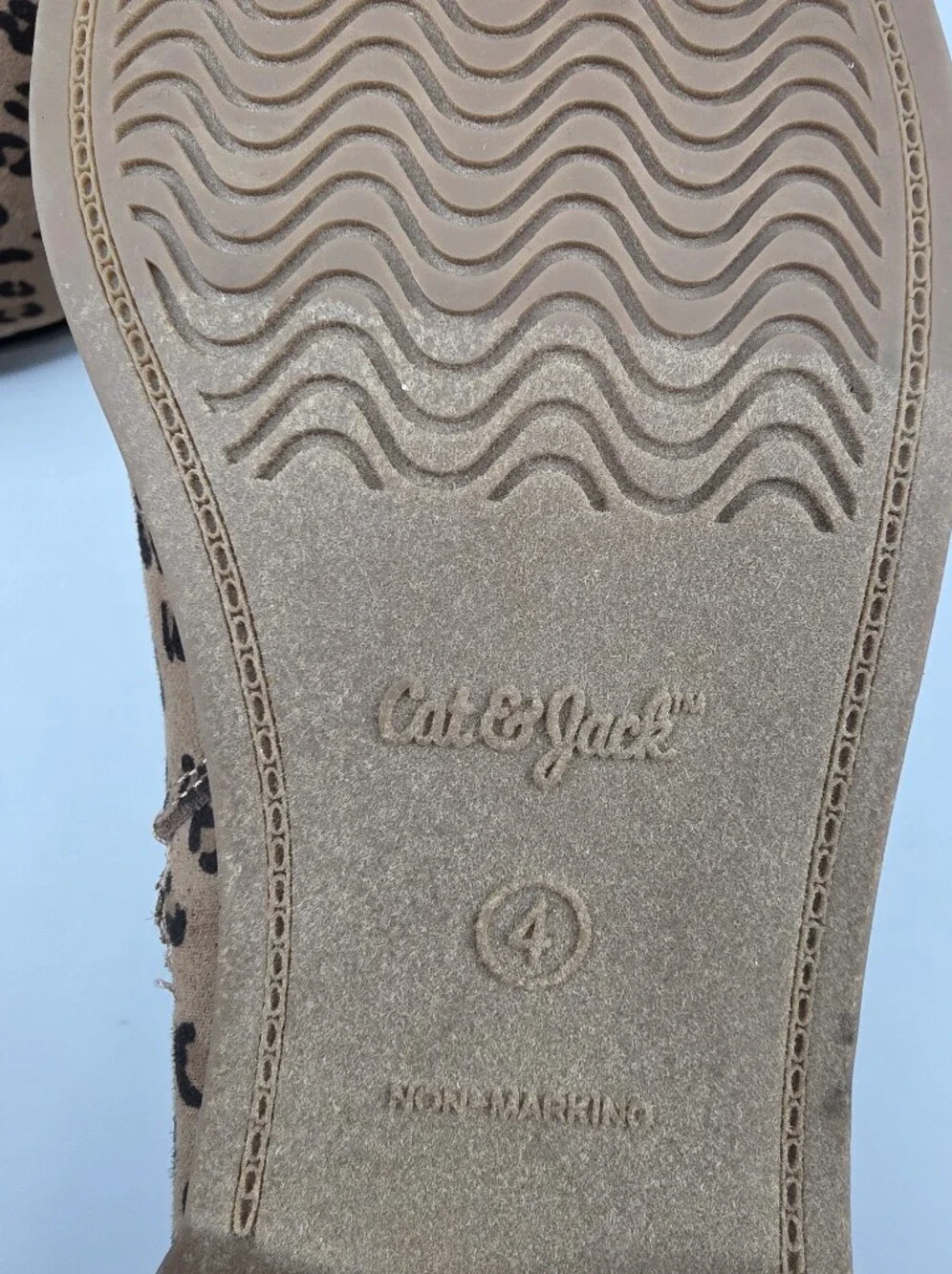 NWT Girls' Opal Leopard Print Zipper Booties Brown Size 4 Cat & Jack 3991-